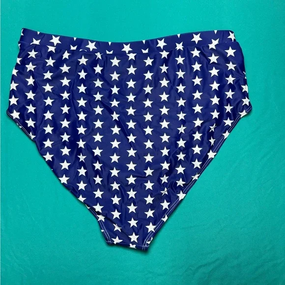 Zando High Waisted Bikini Set Size XL USA Flag Patriotic Two Piece NWOT - Picture 6 of 9